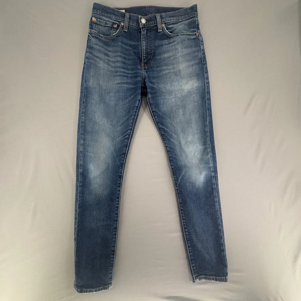 Levi's Premium 512 Slim Taper Mens Jeans 31x32 Big E Stretch Blue 28833-0654